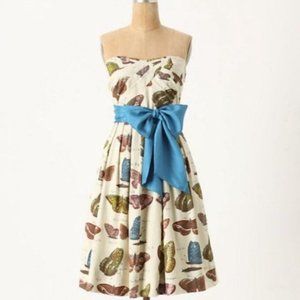 Maeve Anthroplogie Strapless Butterfly Dress.  SZ6